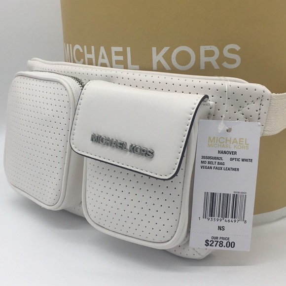 Michael Kors Handbags - MICHAEL KORS HANOVER MD BELT BAG OPTIC WHITE